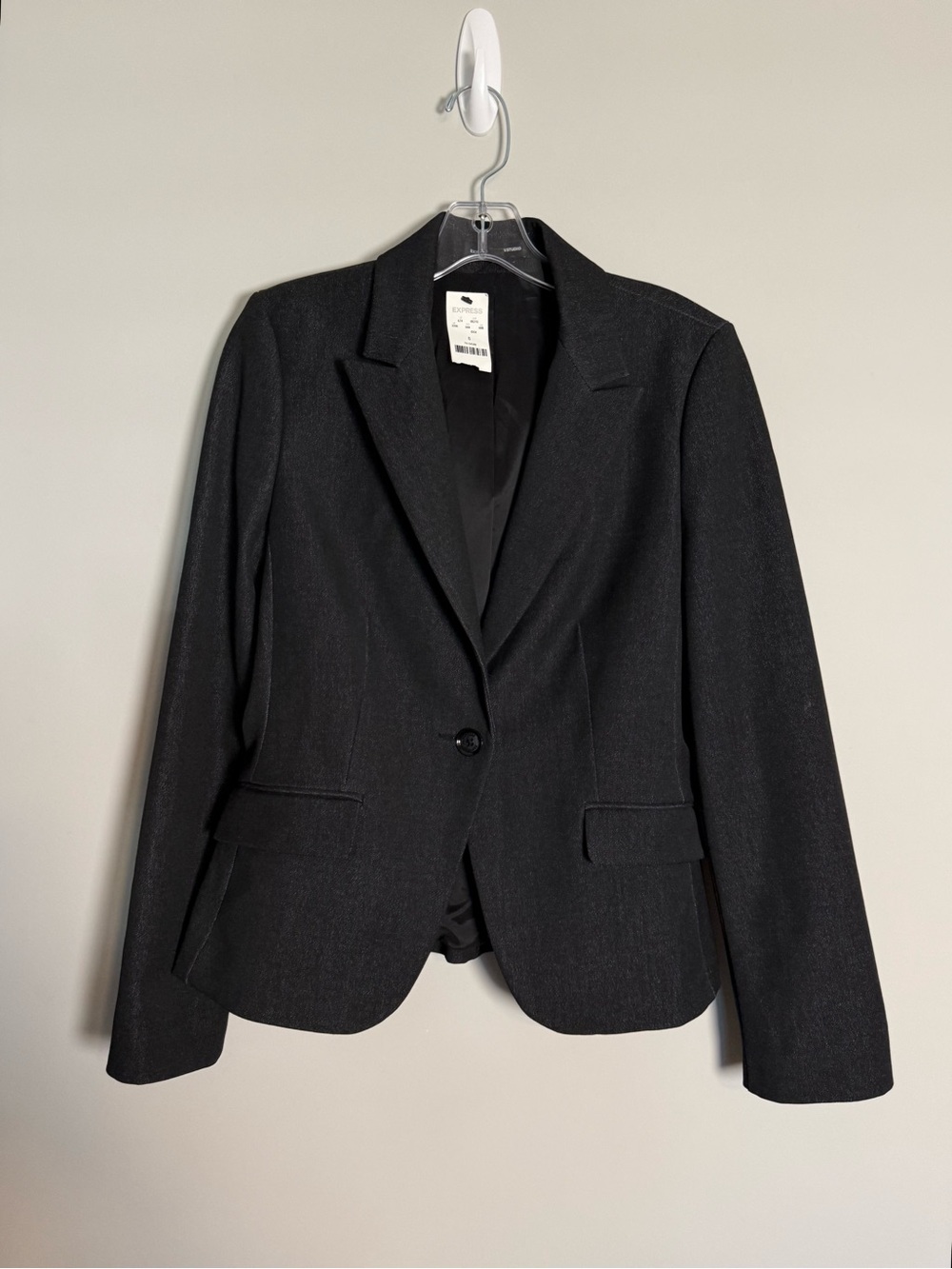 Express Design Studio Women's Black Lined Blazer Button Pockets Size 8 Work NWT